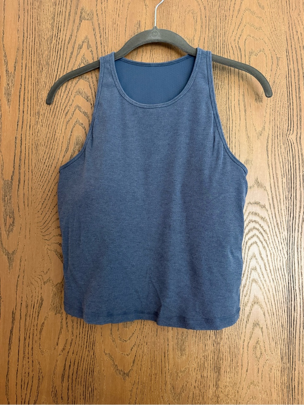 Vuori Pose Pylo Rib Tank Top Azure Heather